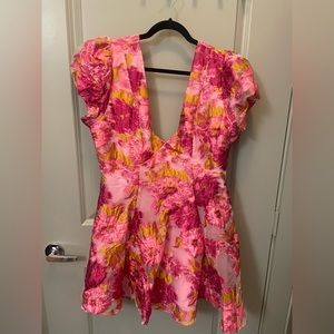 Pink floral dress